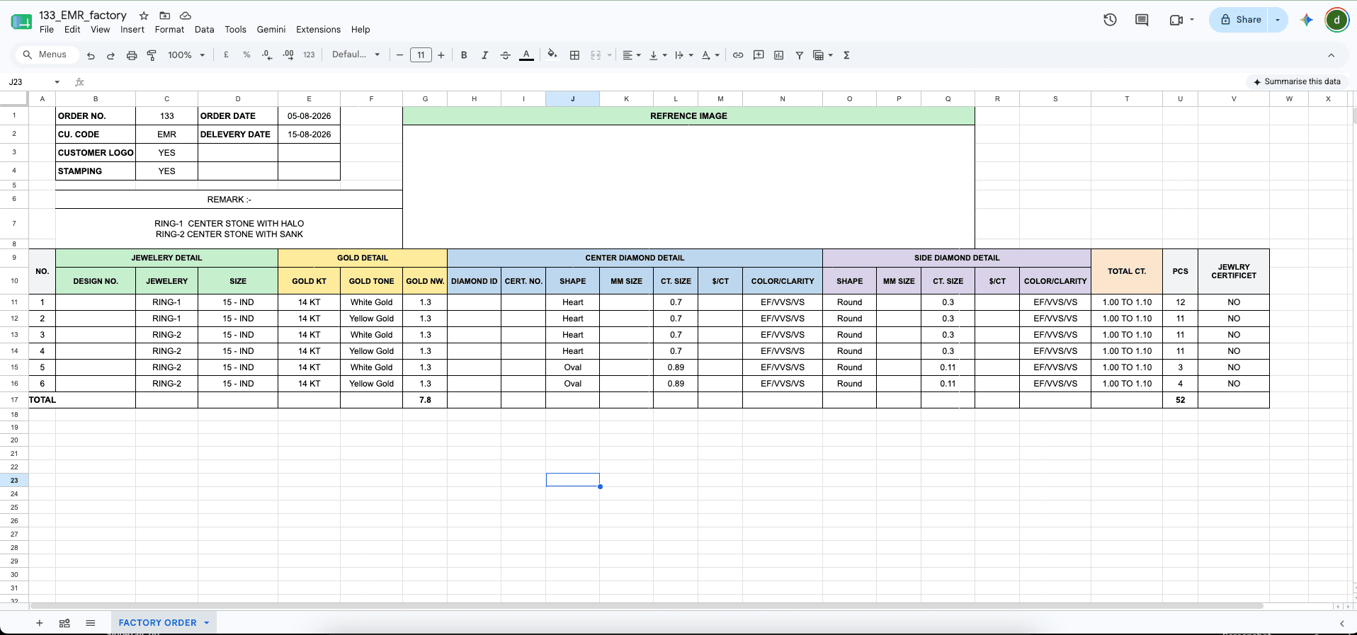 Arnica Jewels — Digital Catalog & Order Automation System Interface view 7